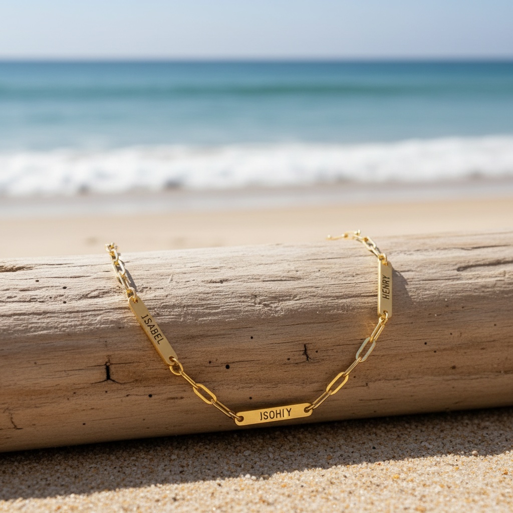 Personalized 18K Plated Stainless Steel Name Bracelet — Custom Gift